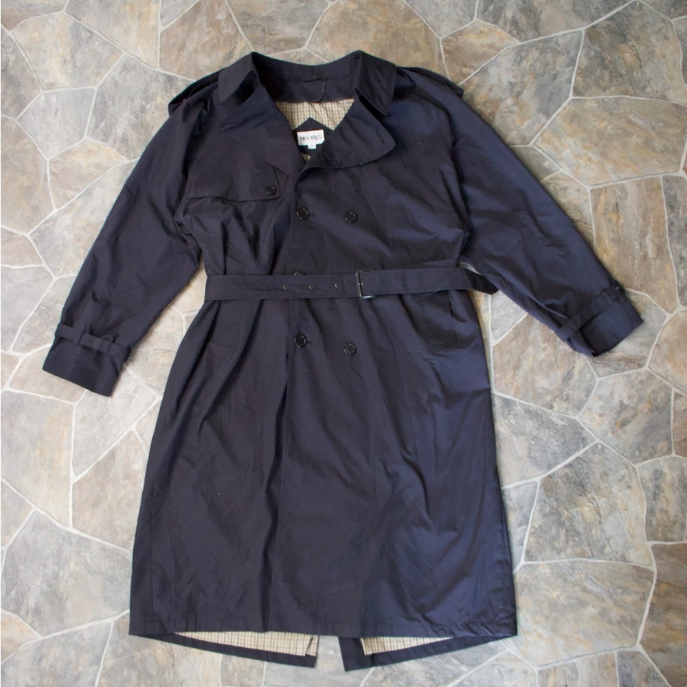 Moores Black Trench Coat 48L